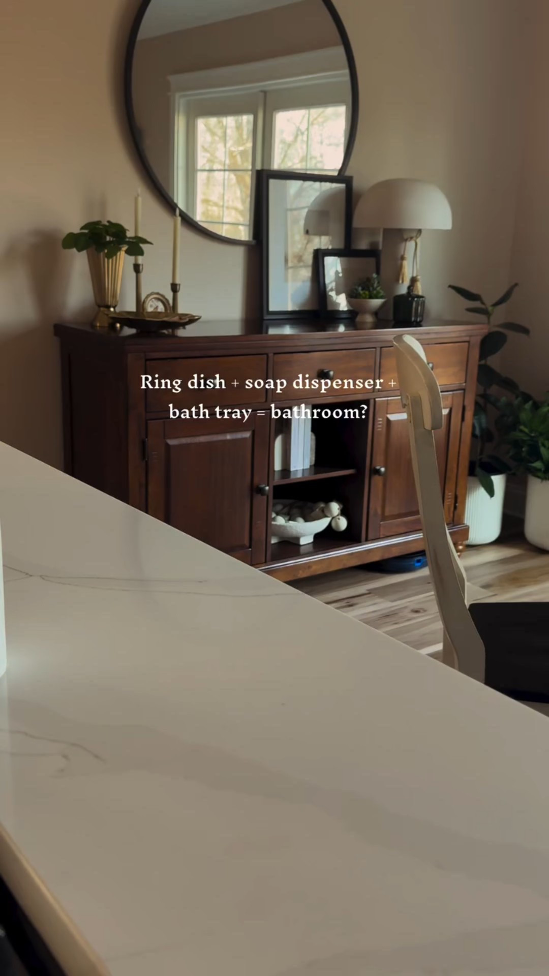 Ring dish + soap dispenser + bath tray = bathroom?
I disagree.
Character lives in the unexpected. They’re labeled bathroom accessories. I use what I love. Character over categories 🤍

#vintagemodern
#modernvintage 
#timelessdecor 
#homereels 
#classicwithatwist
elevatedeveryday
designthatfeelsgood

#LTKFindsUnder50 #LTKHome
