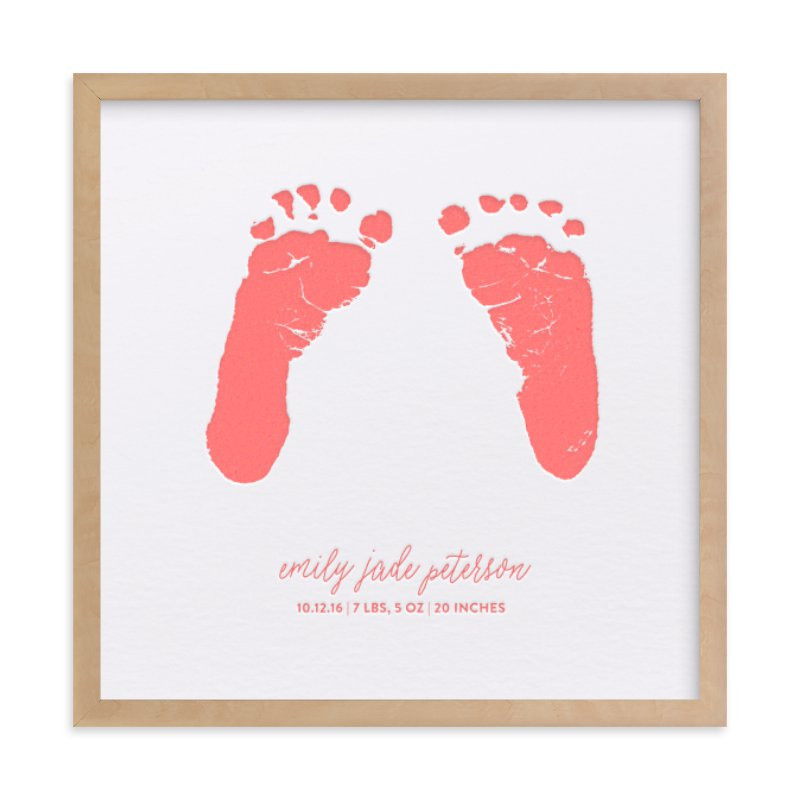 "Custom Footprints Letterpress Art" - Drawn Letterpress Art by Minted. | Minted