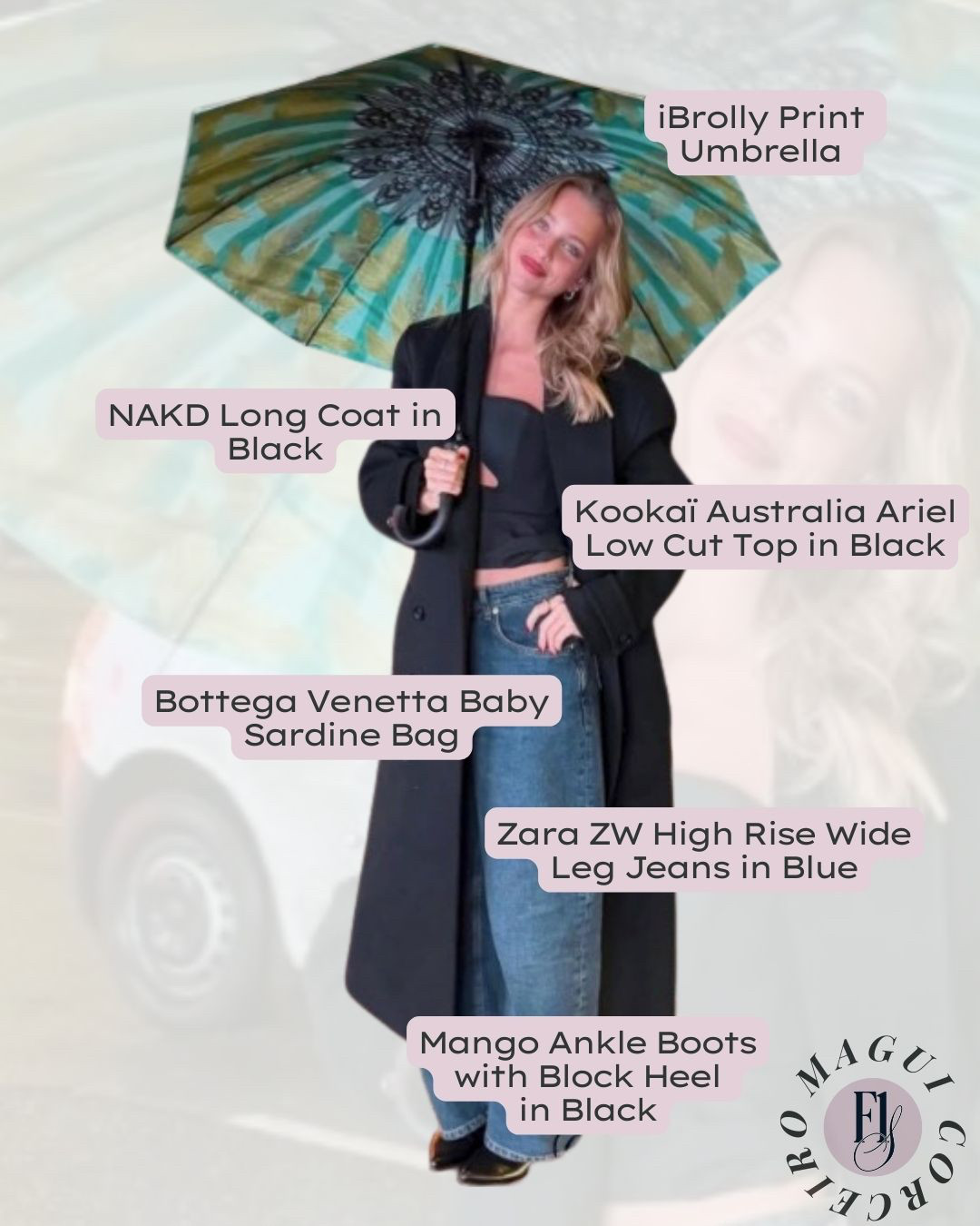 Magui Corceiro out with friends | London, January 25, 2026


If you’re building a chic winter night out wardrobe, this is your blueprint: clean black base, structured long coat, wide leg denim, and a gold jewelry stack that quietly screams confidence. 

@nakdfashion Long Coat in Black
@kookai_australia Ariel Low Cut Top in Black
@zara ZW High Rise Wide Leg Jeans in Blue (unavailable, similar linked)
@mango Ankle Boots with Block Heel in Black
@newbottega Baby Sardine Bag in Black
@bvlgari Serpenti Viper Earrings in Gold
@cartier Love Bracelet Medium Model in Yellow Gold
@cartier Juste Un Clou Ring Small Model in Yellow Gold
@cartier Love Ring Small Model in Yellow Gold
@rolex Oyster Perpetual 36 with Turquoise Blue Dial 


The hero here is the coat. Under $150 and it anchors a five figure jewelry moment without trying too hard. 

 #LTKootd #LTKTravel