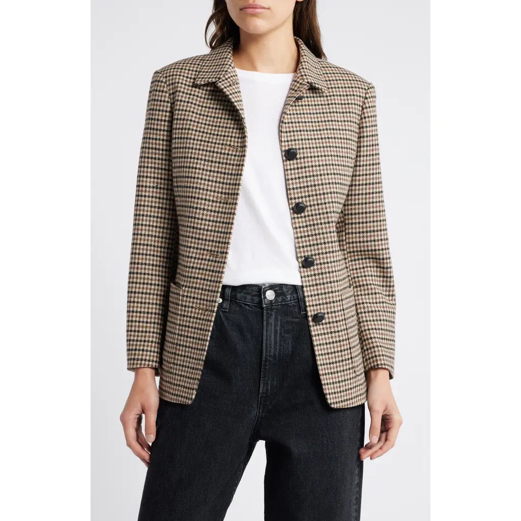 rag & bone Drew Houndstooth Blazer in Tan Multi at Nordstrom Rack, Size 0 | Nordstrom Rack
