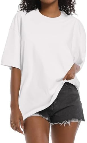 Womens Washed Vintage Oversized T-Shirt Baggy Workout Tops Short Sleeve Cotton Tshirts Streetwear... | Amazon (US)