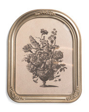 16x20 Vintage Flowers In Arch Frame With Glass Wall Art | TJ Maxx