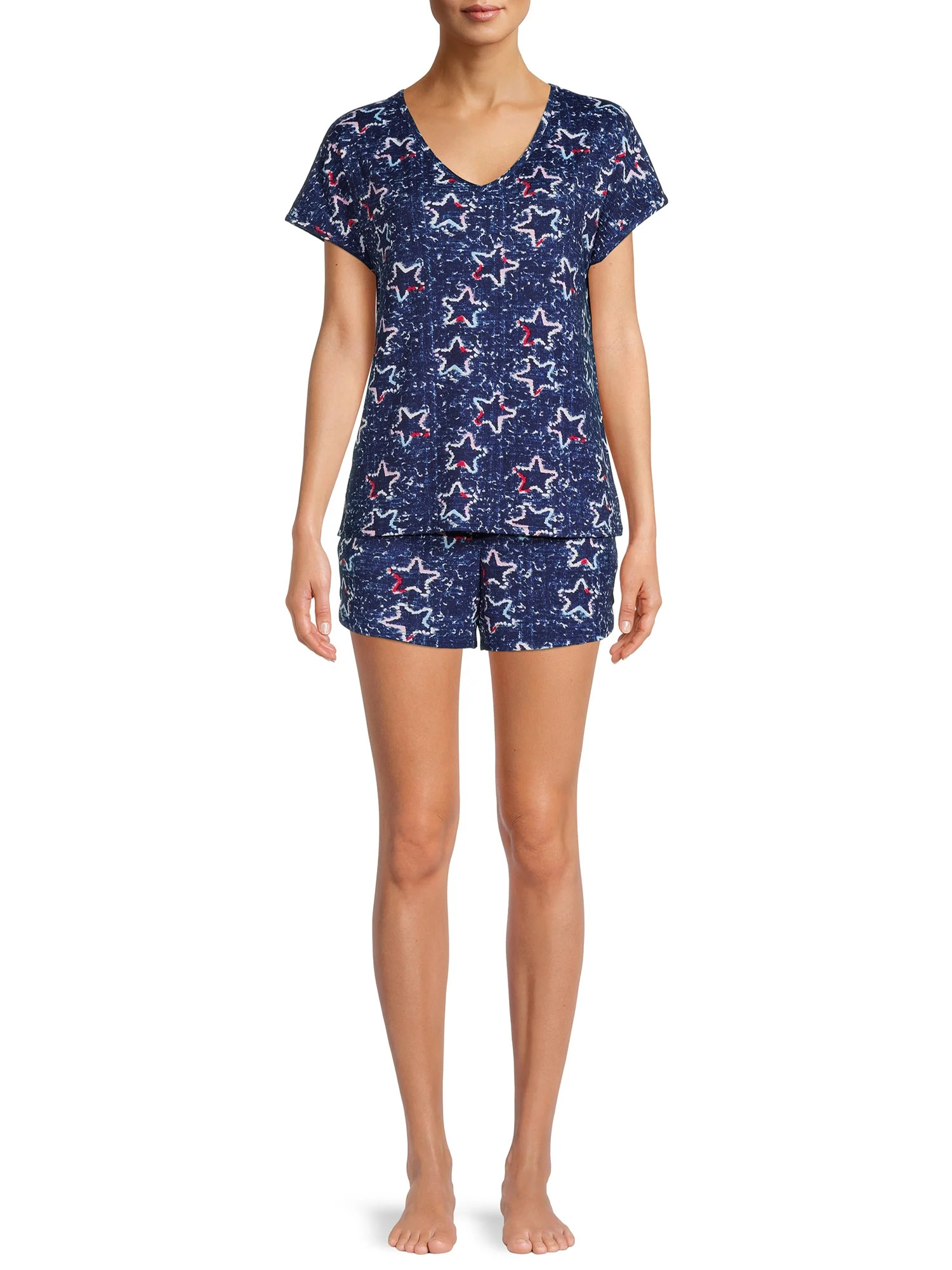 Secret Treasures Women's and Women's Plus Americana Printed PJ Set | Walmart (US)