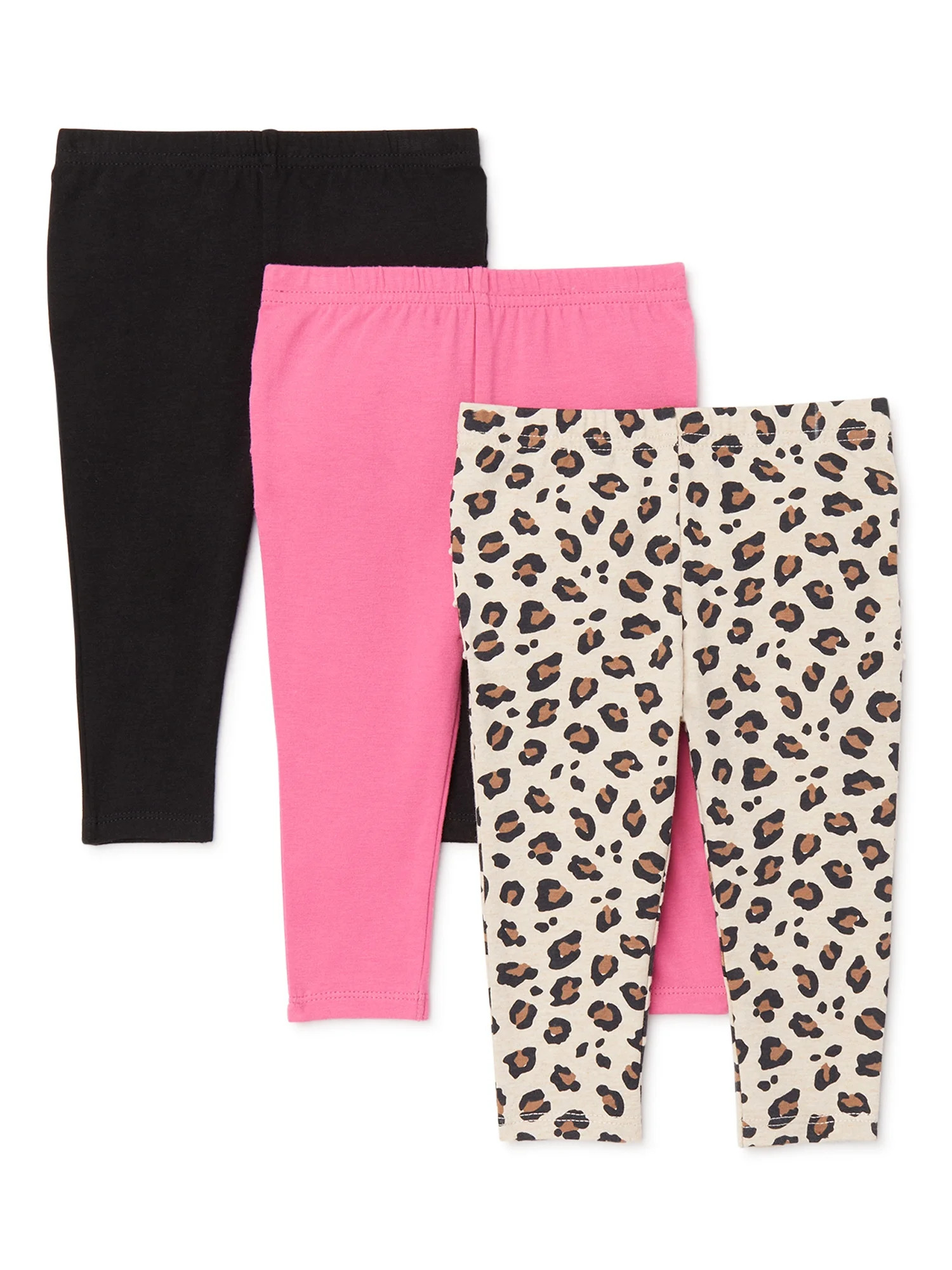 Garanimals Regular Fit Mid Rise Slim-Leg Legging (Infant), 3 Count, 3 Pack - Walmart.com | Walmart (US)