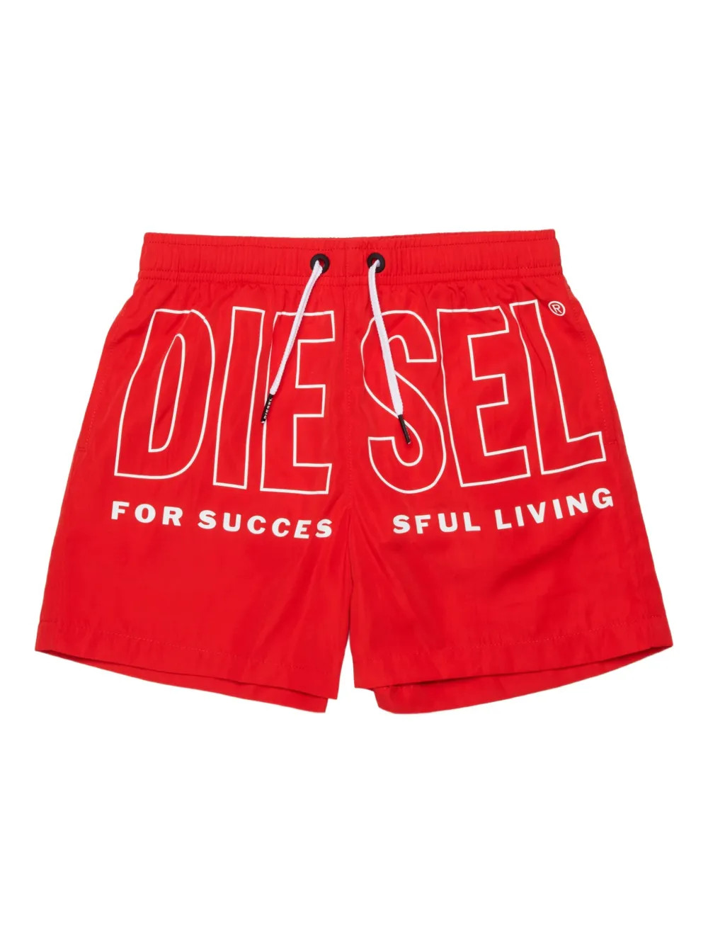 Diesel Kids Midit drawstring swim shorts - Red | Farfetch Global