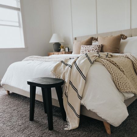 Shop all of our exact bedding here! Our new king comforter set is perfect for these chilly nights. It’s so heavy and comfortable + a little bit of texture for that perfect made bed look! 

Master bedroom bedding 
Cozy bedding
White bedding 

#LTKhome #LTKSeasonal #LTKstyletip