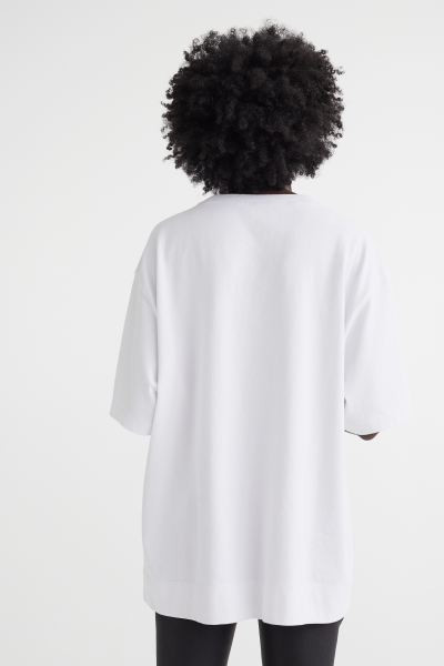 Oversized Silk-blend T-shirt | H&M (US + CA)