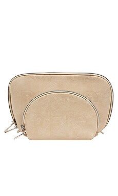 BEIS The Cosmetic Pouch Set in Beige from Revolve.com | Revolve Clothing (Global)