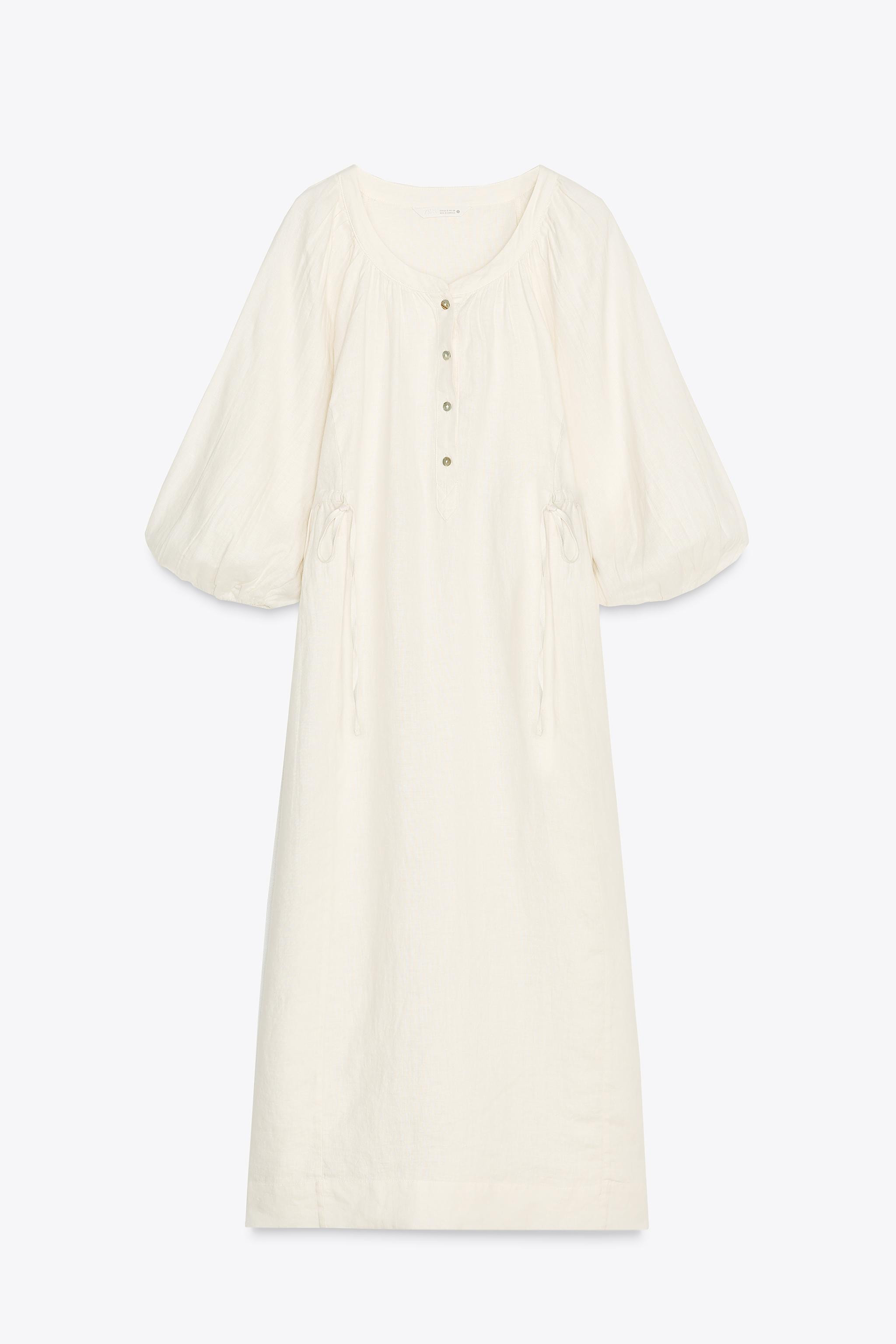 100% LINEN TUNIC DRESS ZW COLLECTION | Zara UK