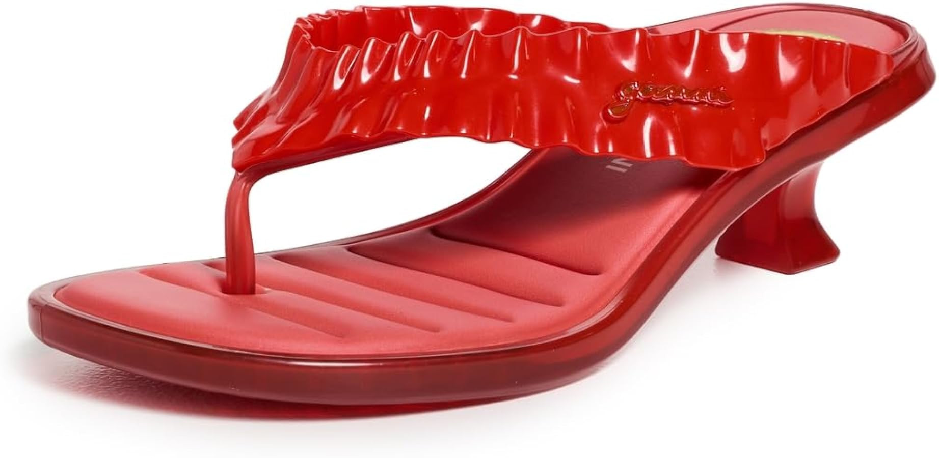 Melissa Women's x Ganni Jelly Thong Kitten Heels | Amazon (US)