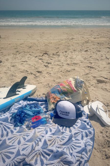 Beach day
Surfboard
Surfer girl 
Beach towel
Vacation 
Beach vacation 
Summer 
Beach bag
White flip flops
Beach hat

#LTKTravel #LTKSwim