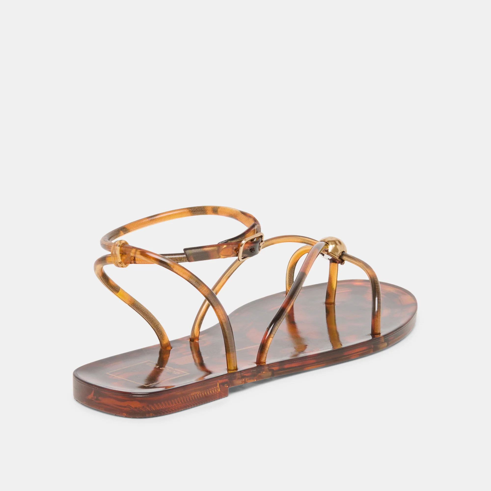 Kenley Vinyl Sandals Tortoise Jelly | DolceVita.com