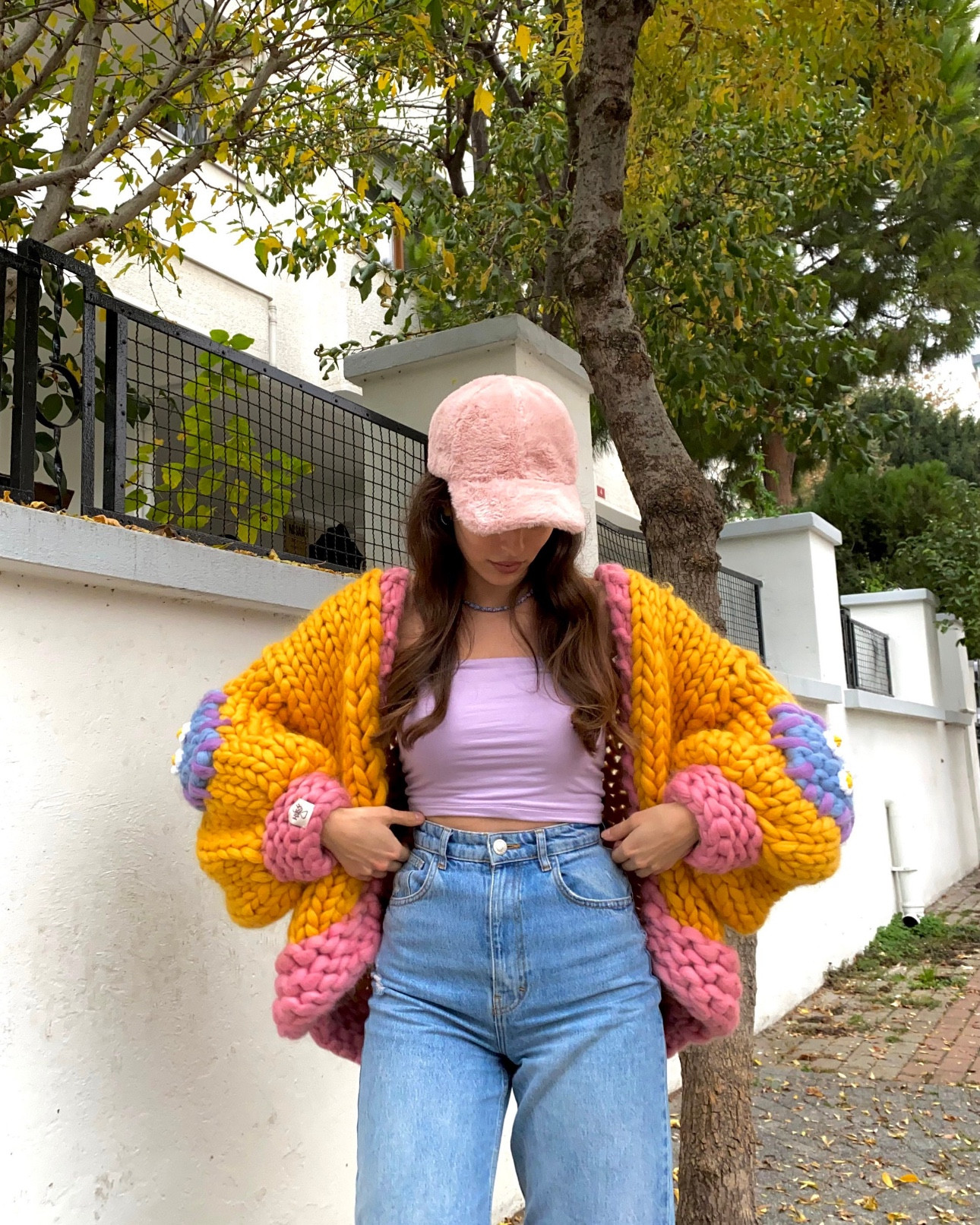 Say it loud with this handmade patchwork knit jacket, featuring bold “HEY” lettering, vibrant color blocking, and cozy balloon sleeves 💥🧶 Crafted from premium Merino wool, this chunky oversized cardigan is a wearable piece of art — perfect as a statement layer for creatives, trendsetters, and lovers of one-of-a-kind fashion. Ethically handmade and designed to turn heads.