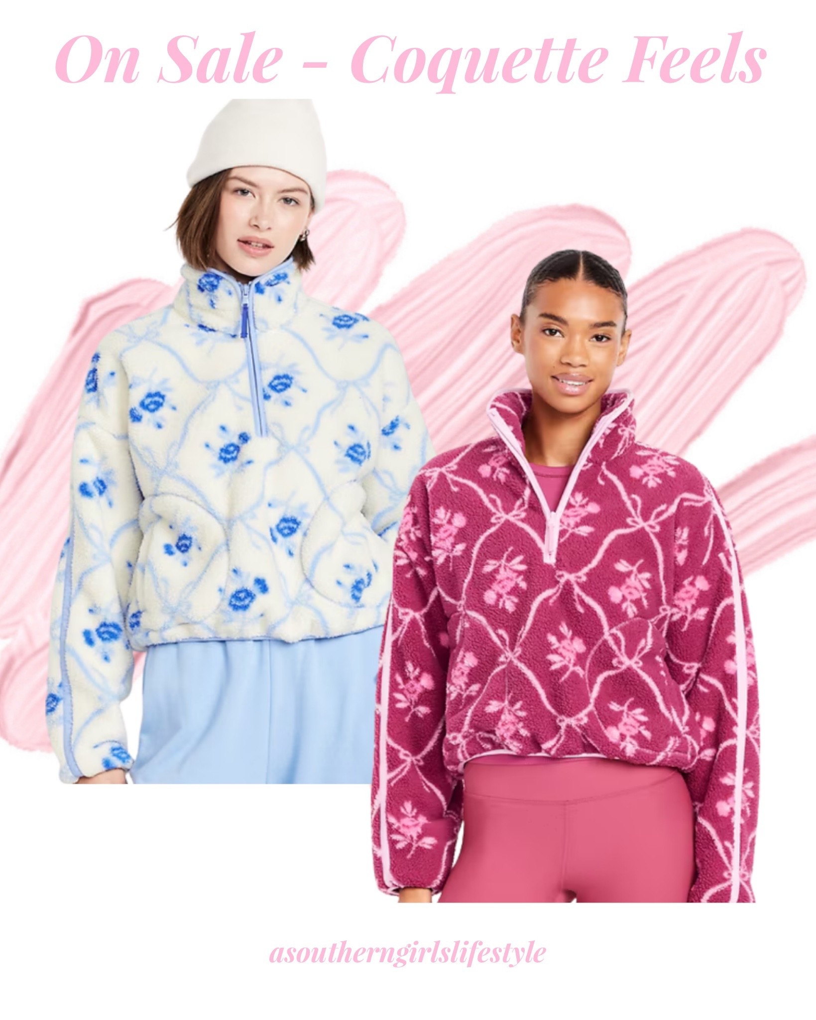 50% off - 2 Day Sale!  All the sweet Coquette Feels! The flowers & bows are such a bright happy spot for Winter days & will be darling on cool Spring days! Love the blue & pink!!!

Winter Women’s Tops. Outerwear. Comfy. Cozy  Travel Style  

#LTKFindsUnder50 #LTKSeasonal #LTKSaleAlert
