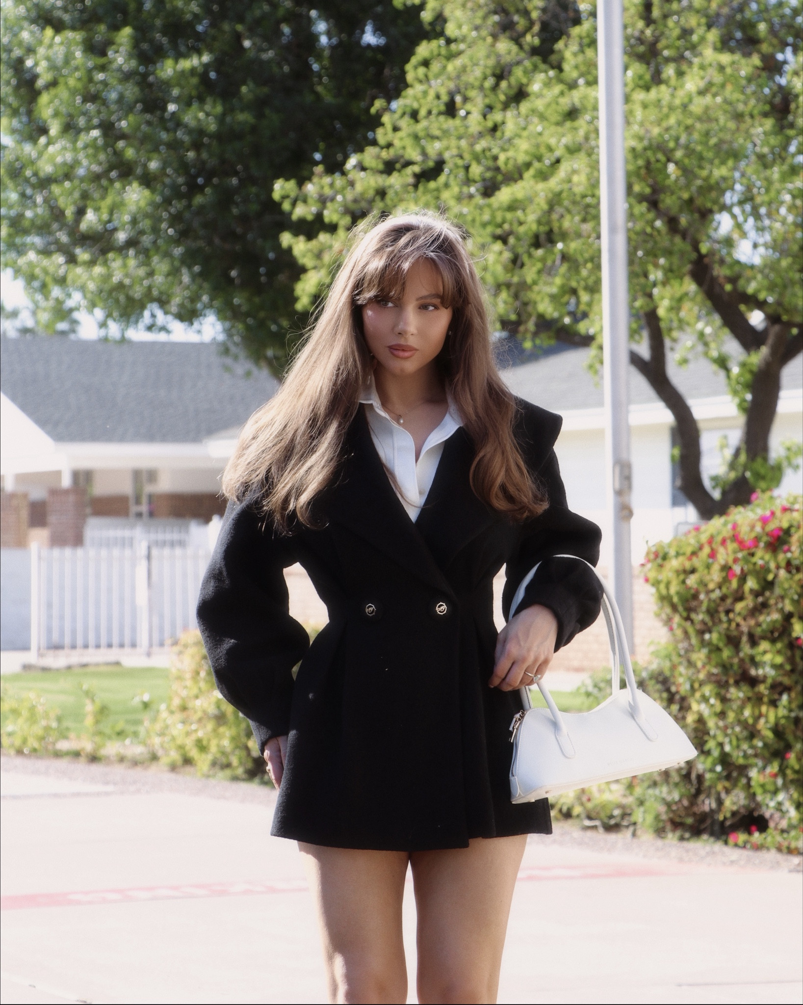 Preppy spring outfit 🤍 #coat #preppy #springstyle #bag 

#LTKootd #LTKSeasonal #LTKWorkwear