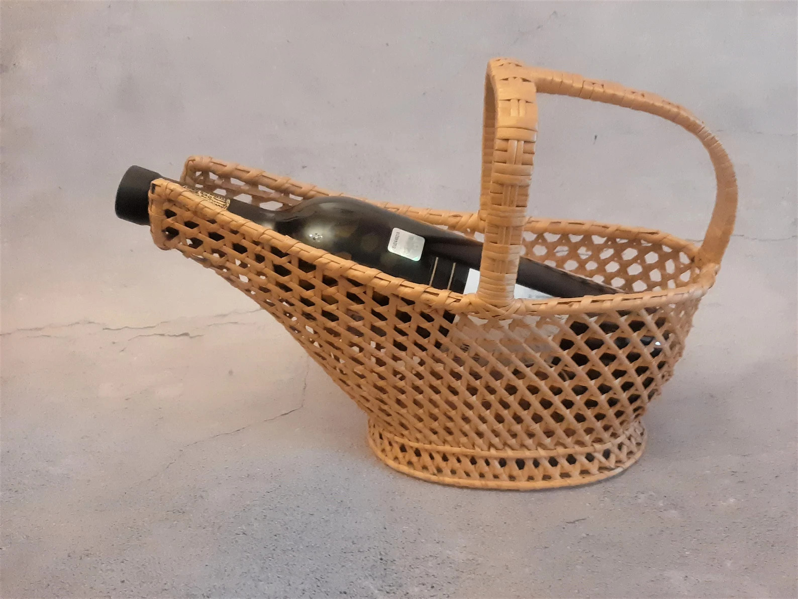 Vintage German Rattan Wine Bottle Holder H 8 | Etsy | Etsy (US)
