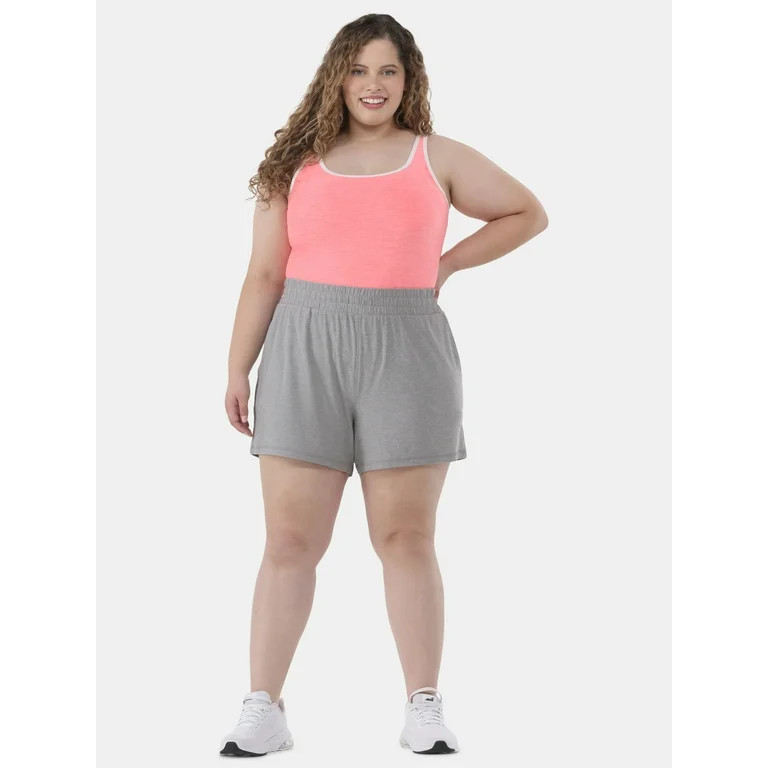 Athletic Works Women's and Women's Plus ButterCore Tipped Tank Bra, Sizes XS-4X | Walmart (US)