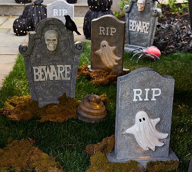 Lit Haunted Tombstone | Pottery Barn (US)