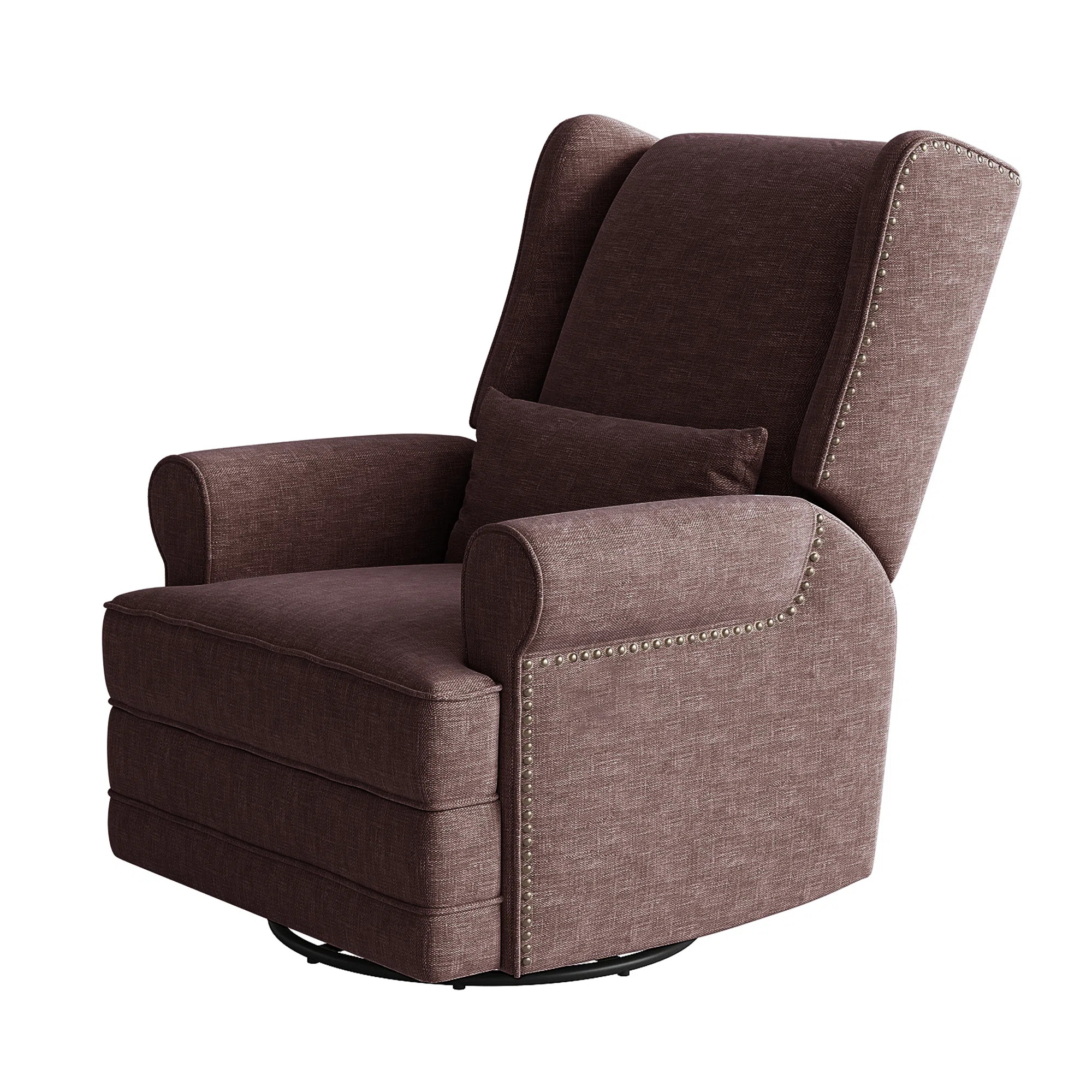 34" Wide Swivel Rocking Nursery Recliner Comfortable Upholstered Glider | Wayfair North America