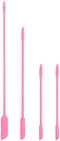 Mini Silicone Spatula-Makeup Spatula-4 Pack Small Silicone Spatula-Thin Spatula Set for Skinny Op... | Amazon (US)