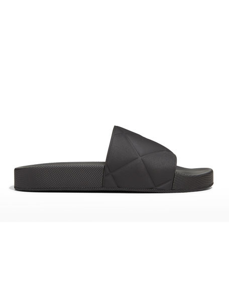 Bottega Veneta The Slider Puffy Pool Sandals | Neiman Marcus