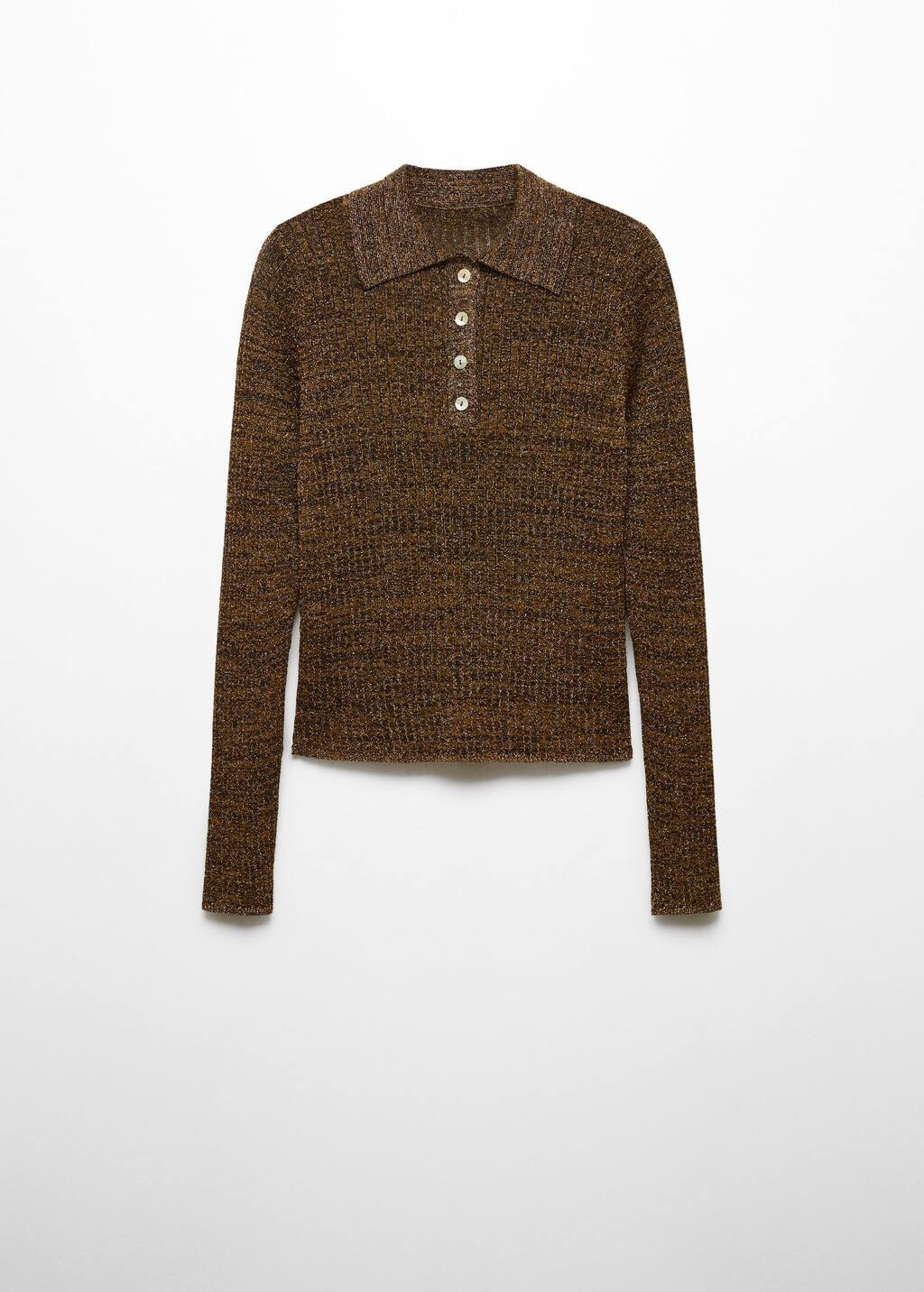 Short-sleeved lurex sweater -  Women | Mango USA | MANGO (US)