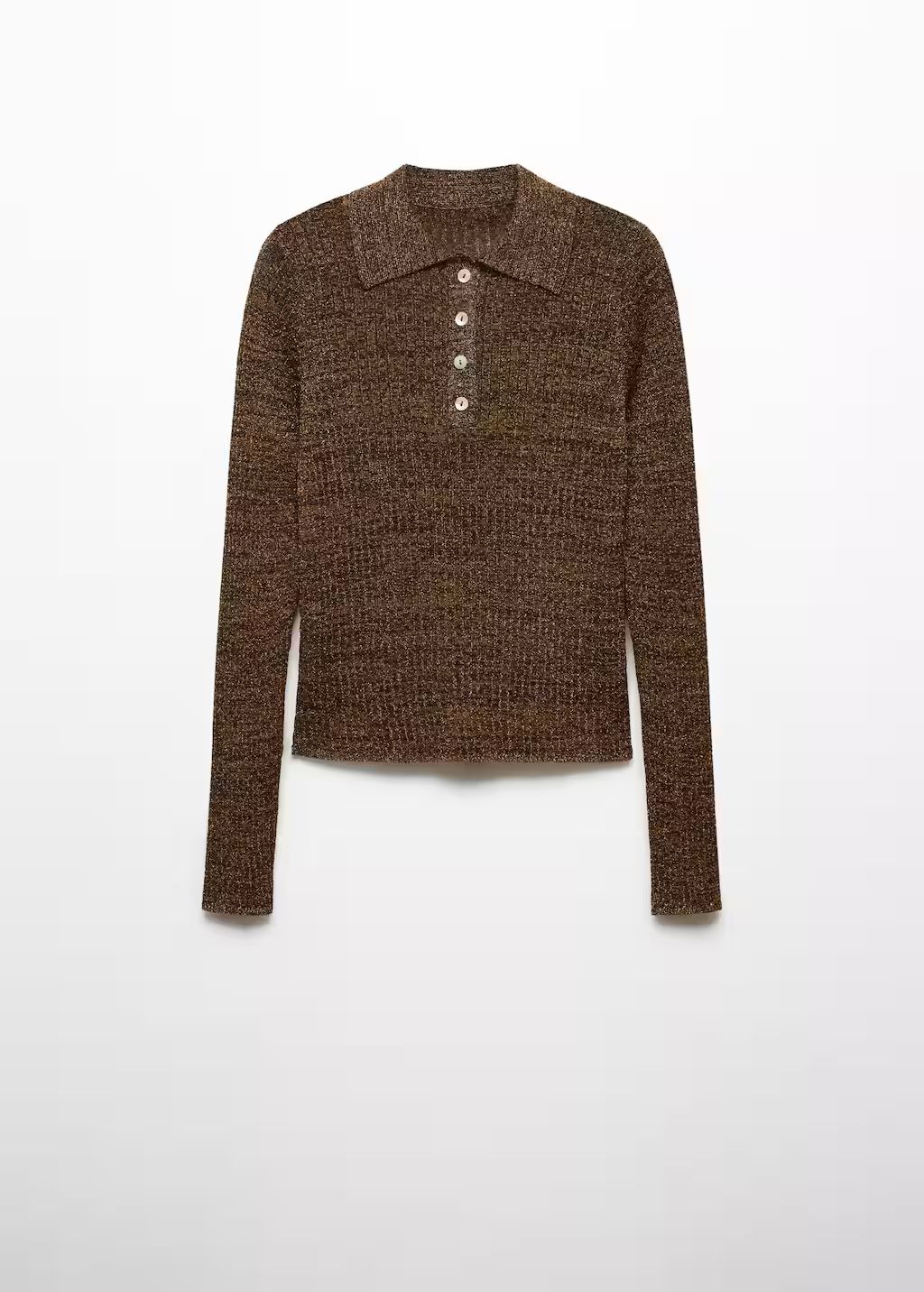 Short-sleeved lurex sweater -  Women | Mango USA | MANGO (US)