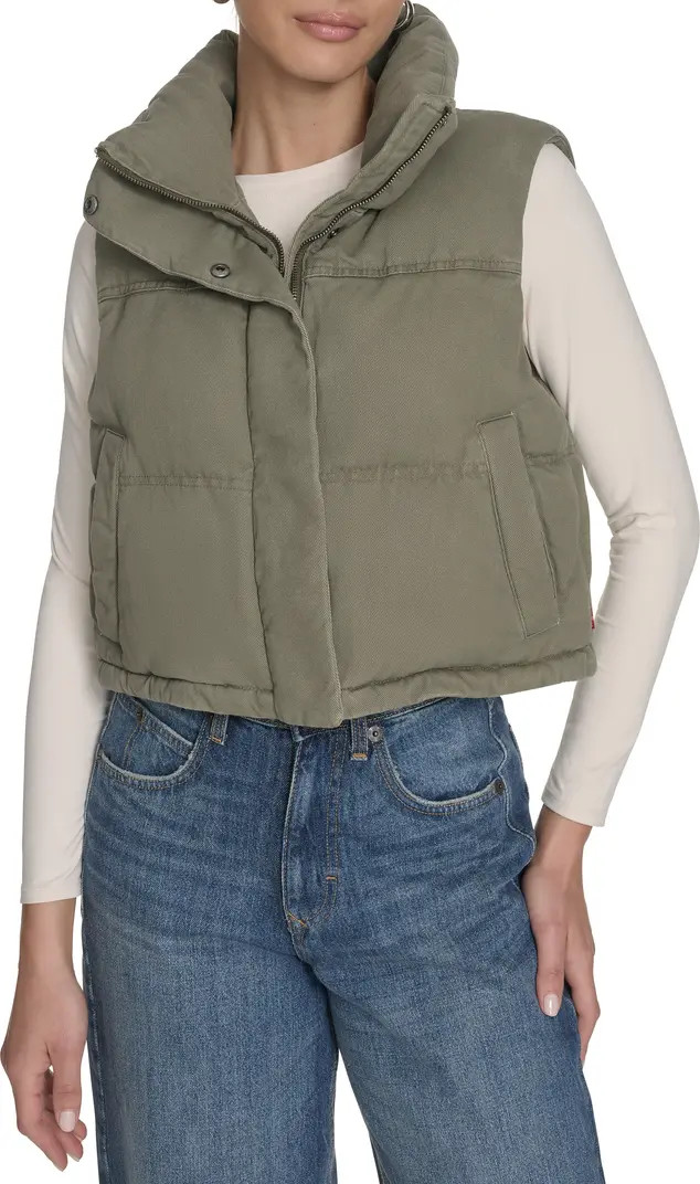 Cotton Crop Puffer Vest | Nordstrom
