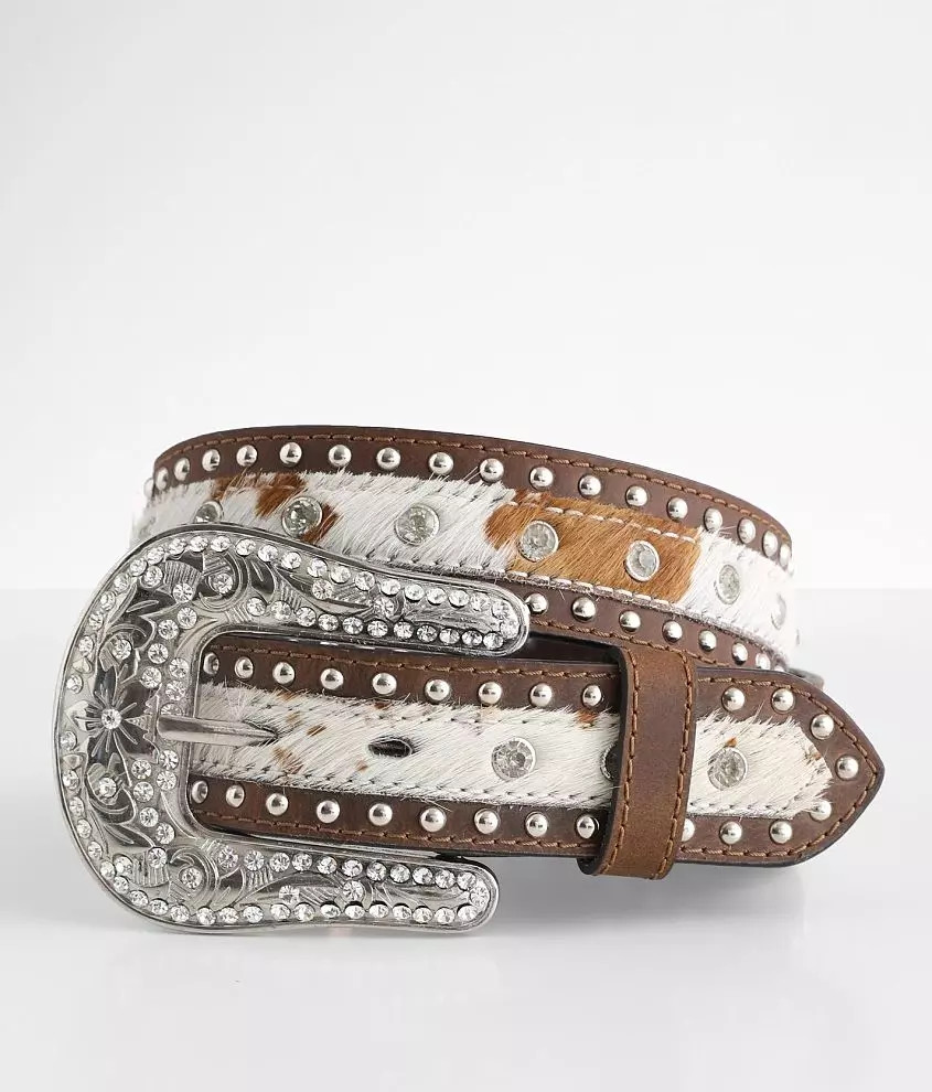 Glitz Cowhide Leather Belt | Buckle