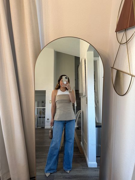 Prettiest tube top! Loving this stunning top from Aritzia! 
Wearing size 2. It runs tts.
Jeans are Madewell, wearing size 24 regular. 

#LTKxMadewell #LTKstyletip #LTKfindsunder100