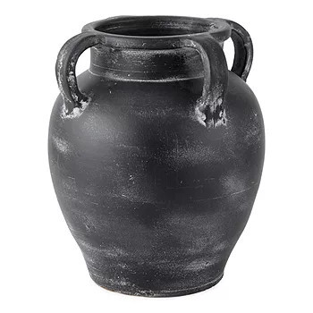 Linden Street 13" Black Terracotta Vase | JCPenney