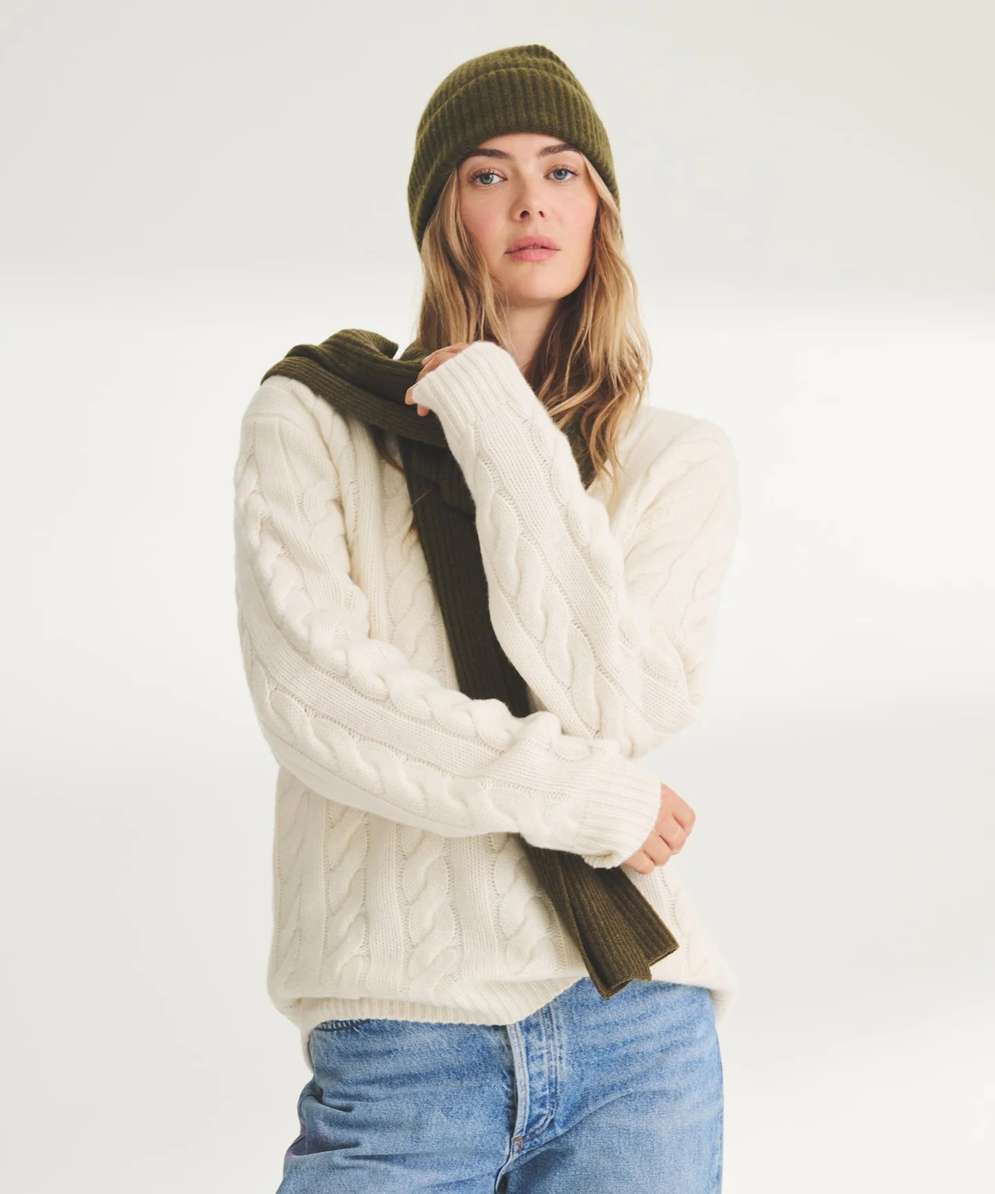 Signature Cashmere Ribbed Scarf | NAADAM