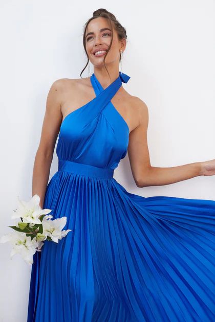 Berina Dress - Blue | Esther & Co (AU)