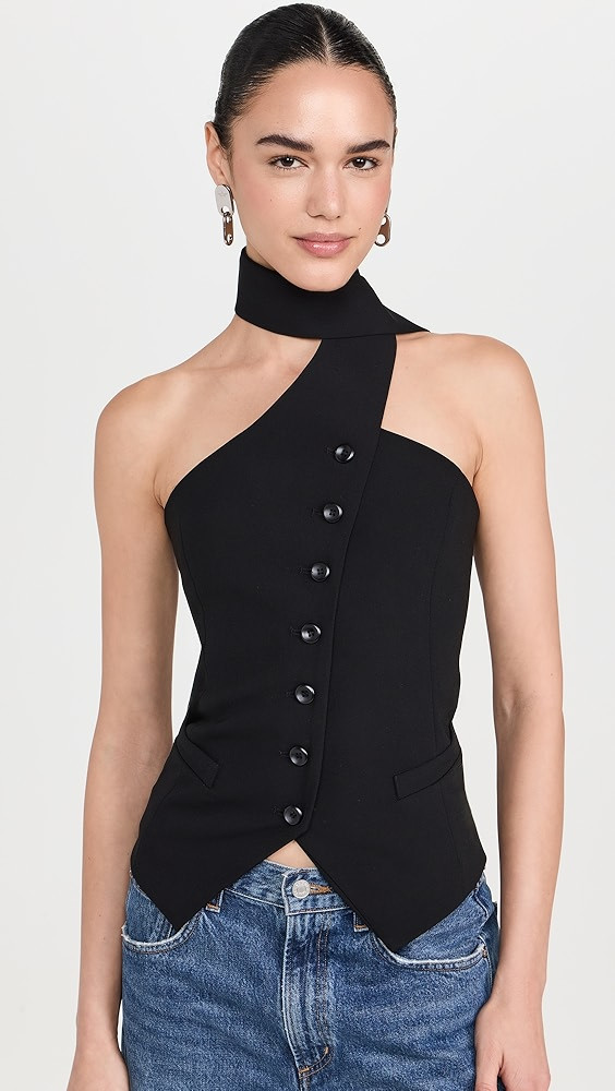 Pixie Market Mara Choker Neck Strap Button Top | Shopbop | Shopbop