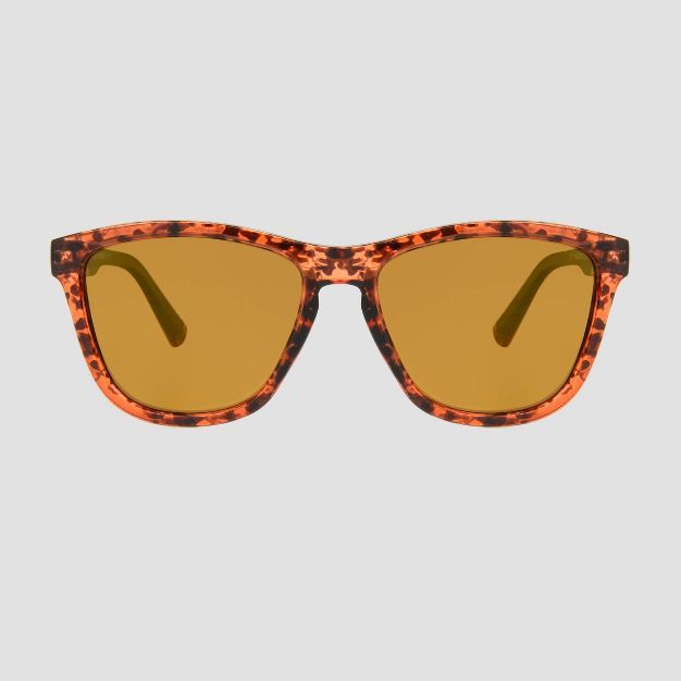 Women's Tortoise Print Surf Sunglasses with Mirrored Polarized Lenses - All in Motion™ Brown | Target