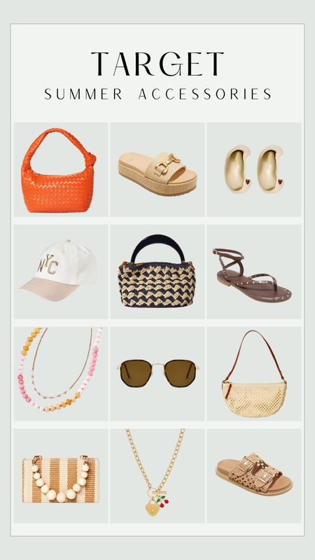 Target has some of the best accessories for summer time!

Purse | sandals | jewelry 

#LTKfindsunder50 #LTKSeasonal #LTKshoecrush