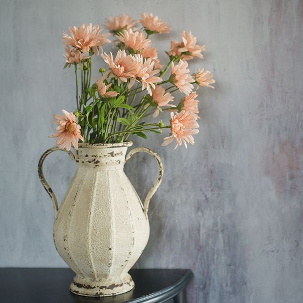 Faux Coral Daisy Stem Spray Set of 4 | Antique Farm House