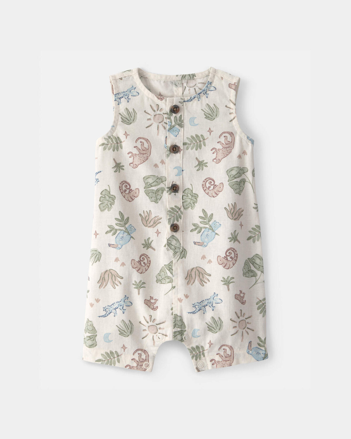 Baby Boy Desert Sleeveless Romper - Beige | Carter's | Carter's Inc