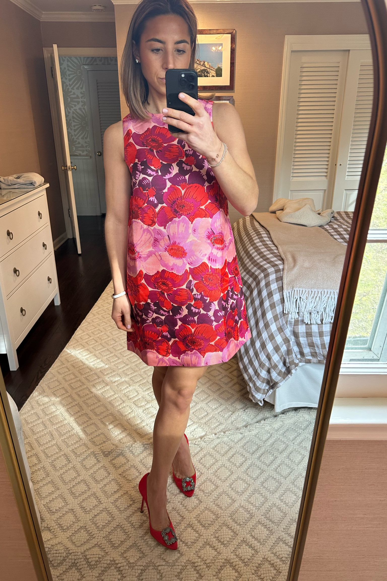 The perfect @tuckernuck dress for a baby #sprinkle with my favorite red @manolos #luncheon #ladieslunch #cocktail #babyshower 

#LTKstyletip #LTKparties #LTKbeauty