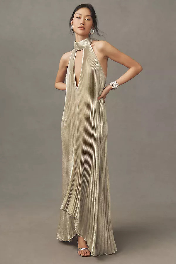 Opera Halter Cutout Maxi Gown | Anthropologie (US)
