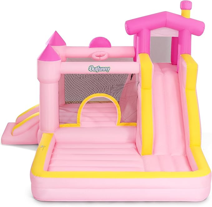 Inflatable Bounce House, Pink Bouncy House for Kids Girls 3-12 with Slide, Outdoor & Indoor, 450W... | Amazon (US)
