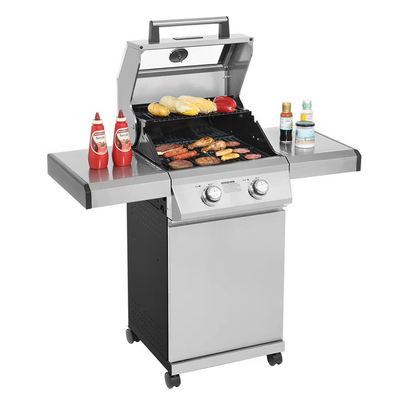Monument Grills 2 - Burner Liquid Propane 24000 BTU Gas Grill with Cabinet | Wayfair North America