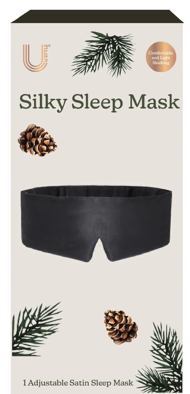 U Style Black Silky Satin Sleep Mask | Walmart (US)