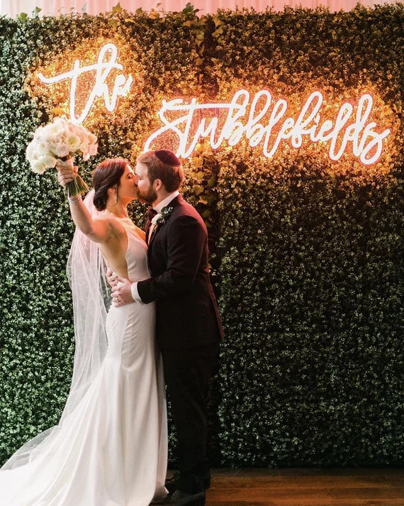 Wedding neon sign for reception, personalised gift | Etsy (US)