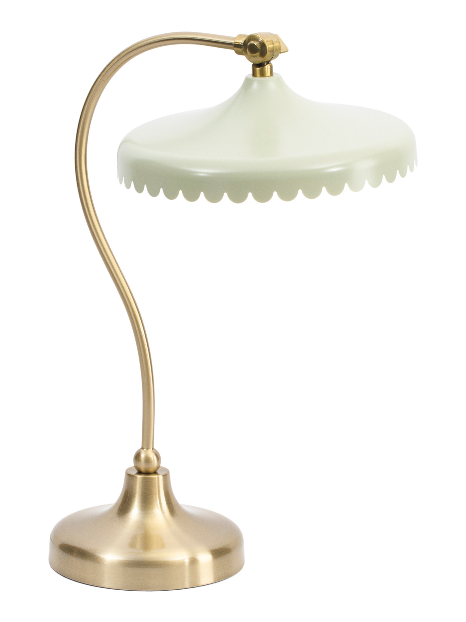19in Metal Glass Scalloped Shade Table Lamp | TJ Maxx
