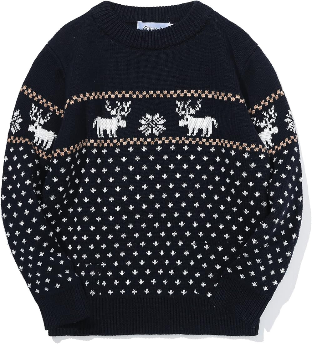 GRANDWISH Baby Boys Girls Christmas Sweater, Toddler Knitted Cotton Christmas Reindeer Sweater 18M-5 | Amazon (US)