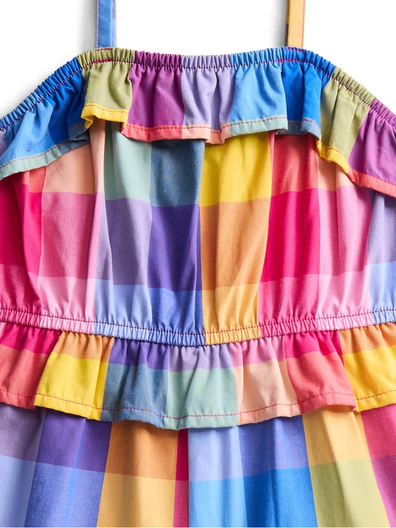 Wonder Nation Toddler Girls Printed Fashion Romper, Sizes 12M-5T | Walmart (US)