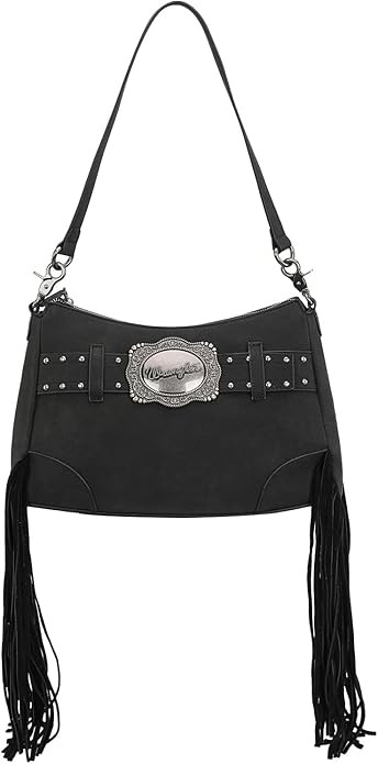 Montana West X Wrangler Hobo Bag for Women Fringe Western Shoulder Bag Vegan Suede Tassel Hippie ... | Amazon (US)