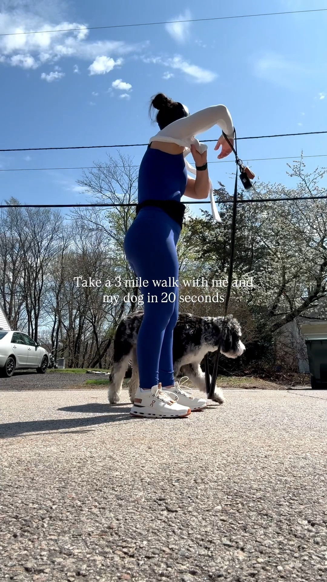 3 mile walk in 20 seconds to see all my essentials! 
Leggings - 4
Tank - 4
Long sleeve - xs
Shoes - tts
Other essentials - paw protector, water dispenser, waste bags, apple watch, headphones 

For reference I am:
5ft, 120lbs, 26” waist

Activewear
Walking shoes
Gym outfits
Matching sets
Clubhouse blue
Running
Pilates
Day in the life
Casual outfits

@lululemon 

#LTKdayinmylife #LTKPetite #LTKActive