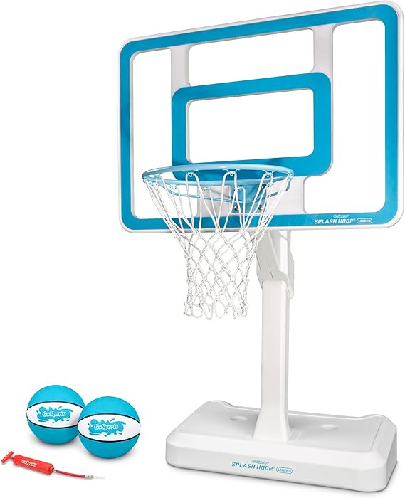 GoSports Splash Hoop Legend - Aqua or Black - Pool Basketball Hoop Game with Water Weighted Base,... | Amazon (US)